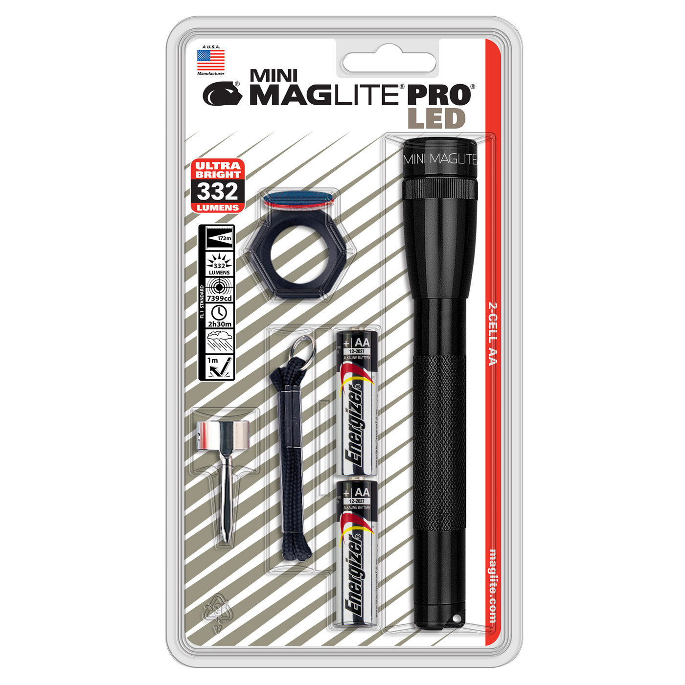 Mini Maglite LED PRO 2-Cell AA Pocket Flashlight Combo Pack